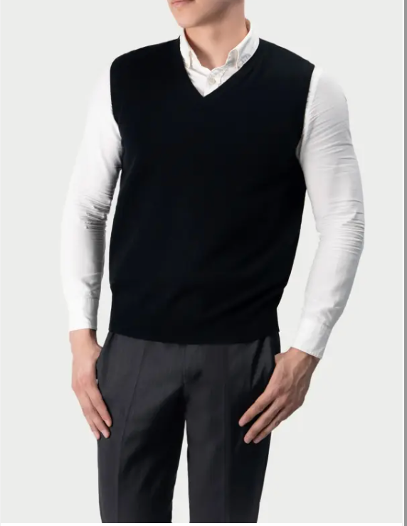 V-neck vest men