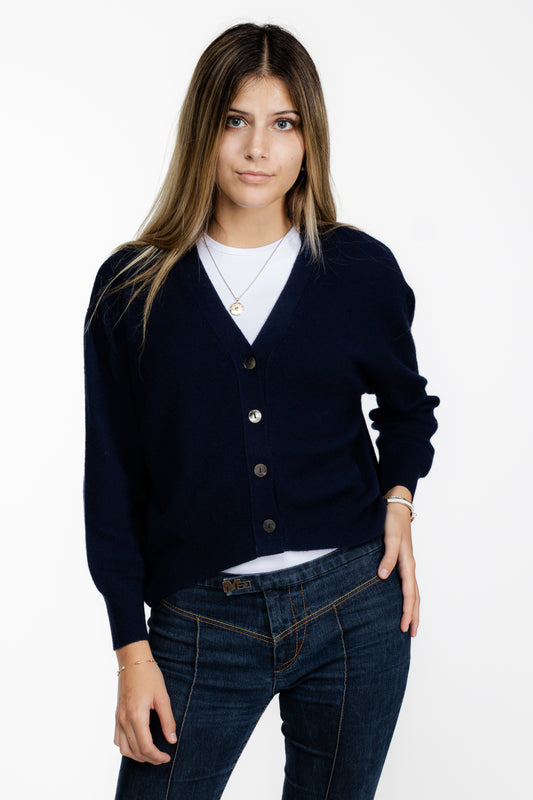 Lumé Cardigan Marineblau
