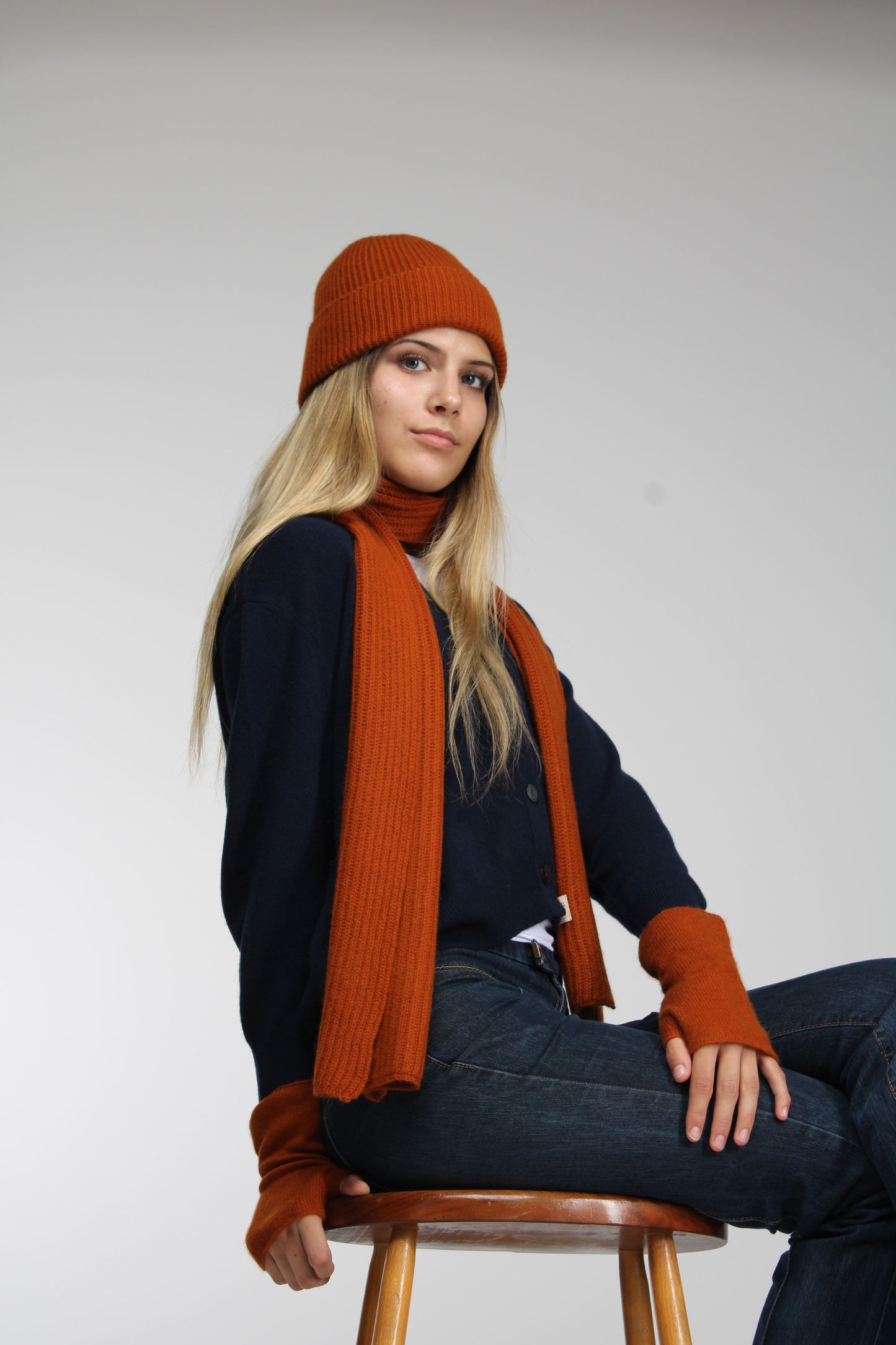 Die Ox Haven Fingerlosen Handschuhe in Tiefkupfer, kurz, Unisex