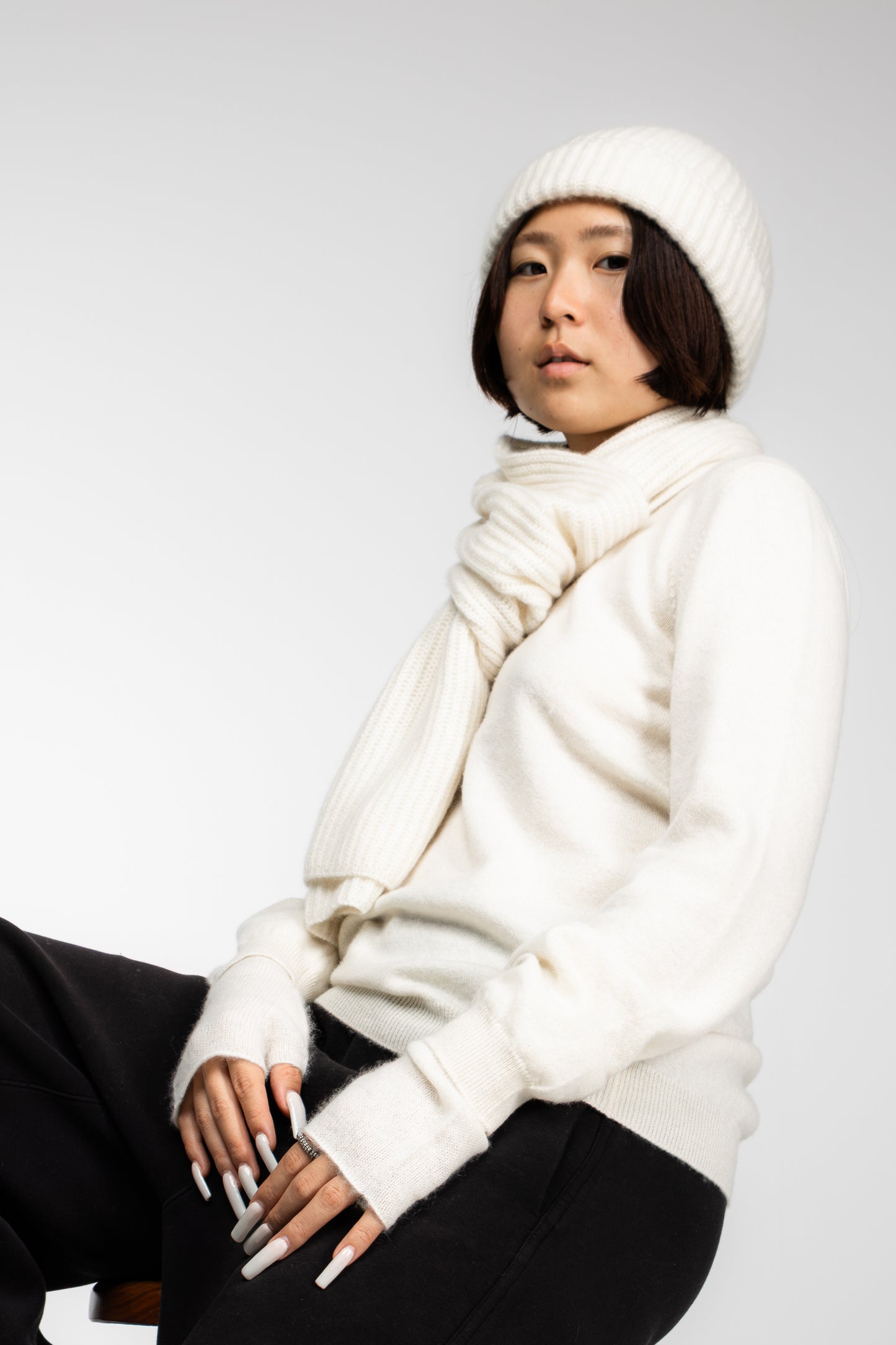 Der Ox Haven Schal Creme Unisex