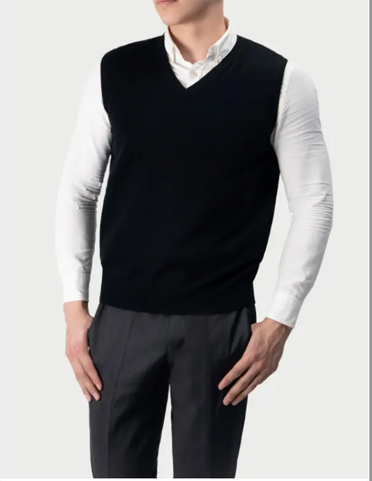 V-neck vest men
